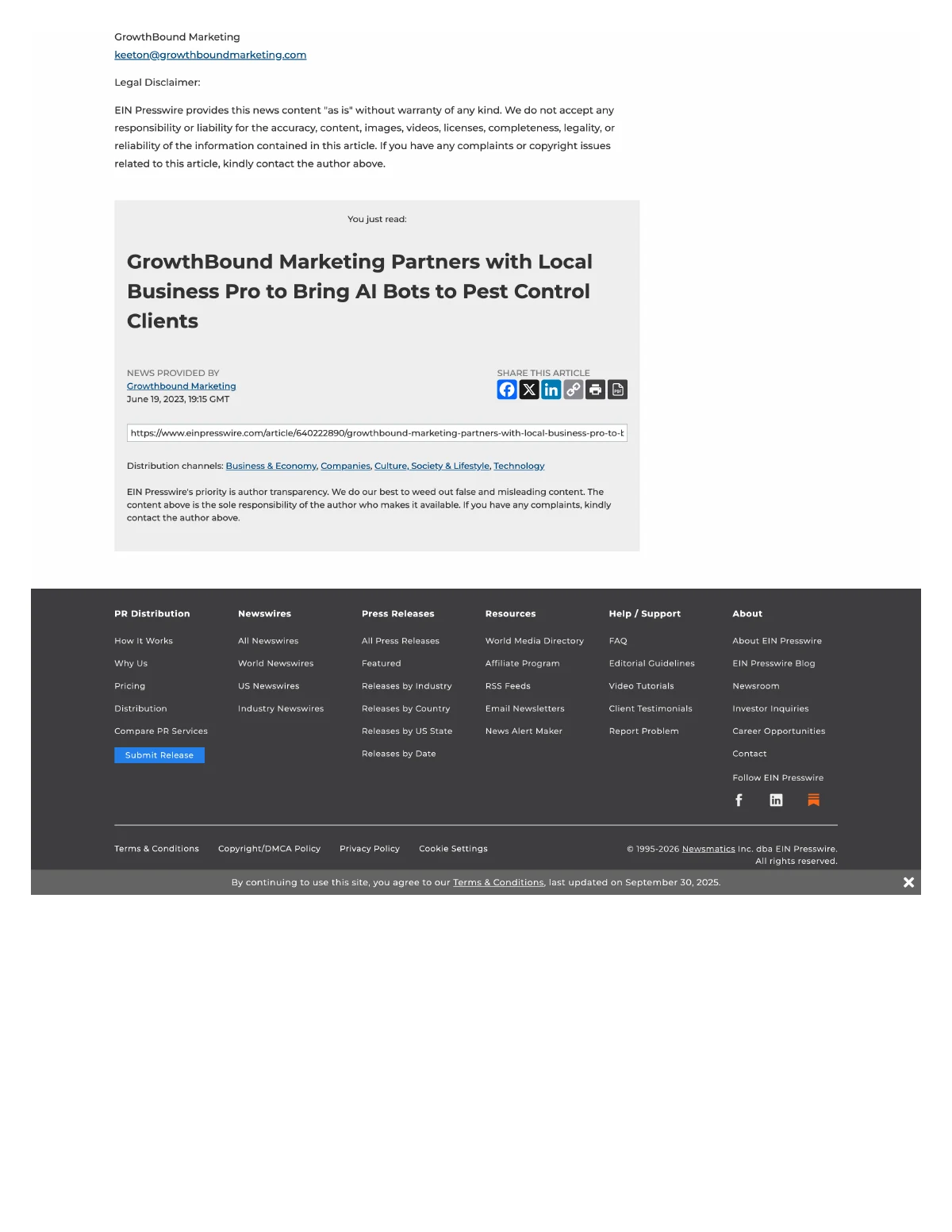 Growthbound Marketing Partners with Local Business Pro to Bring AI Bots to Pest Control Clients — page 2
