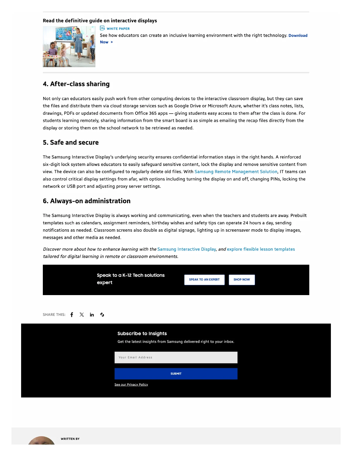 Making classrooms smarter — page 2, part 1