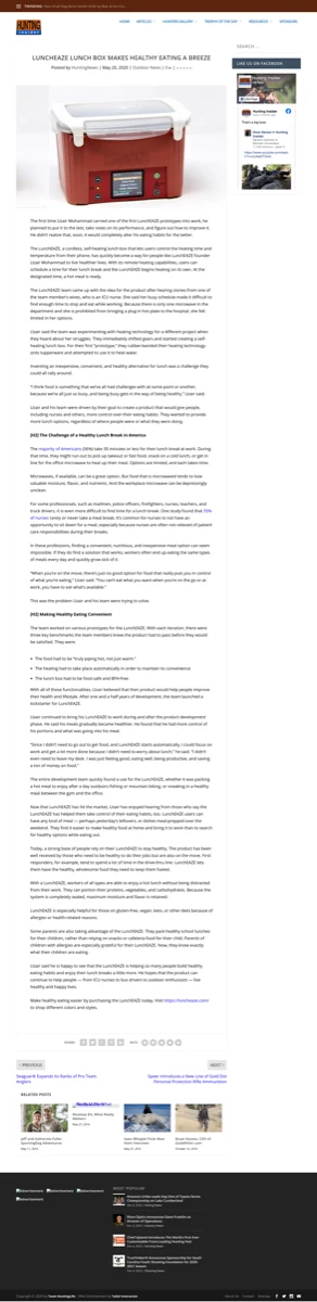 LunchEAZE product coverage — image capture