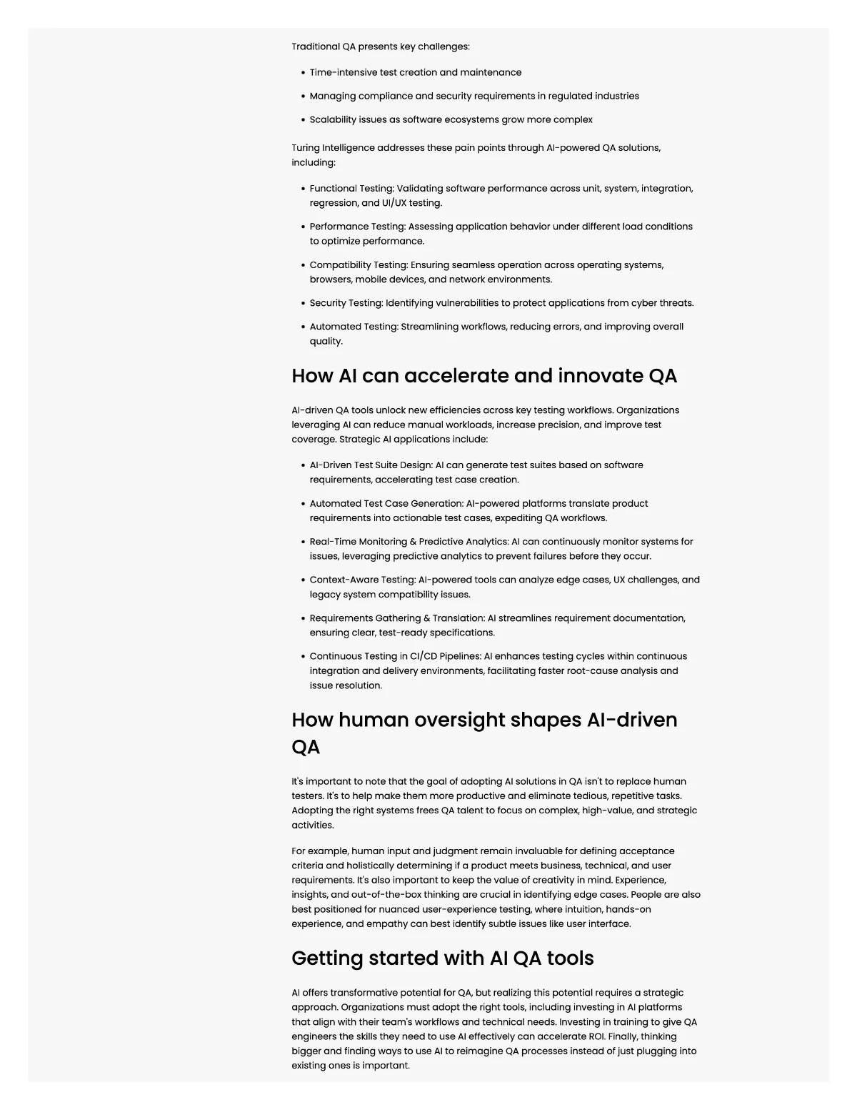 AI in quality assurance — page 2, part 1